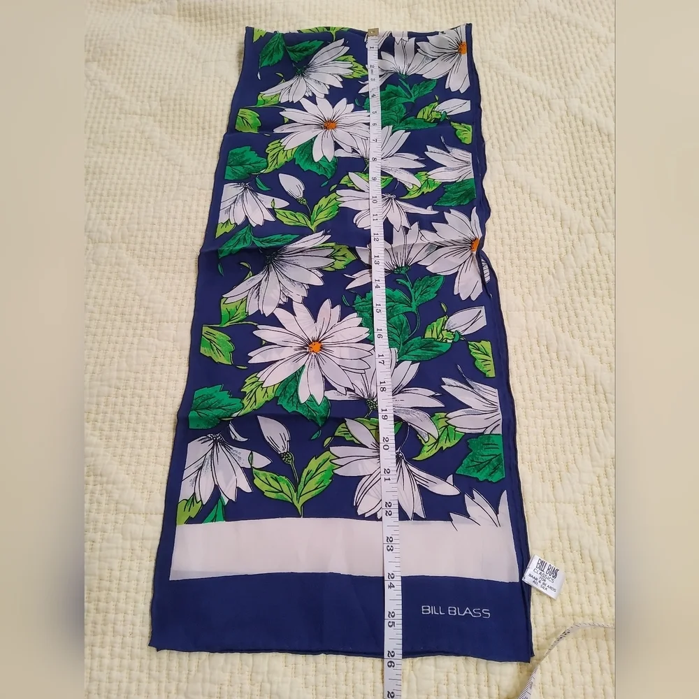 Bill Blass Floral Silk Scarf